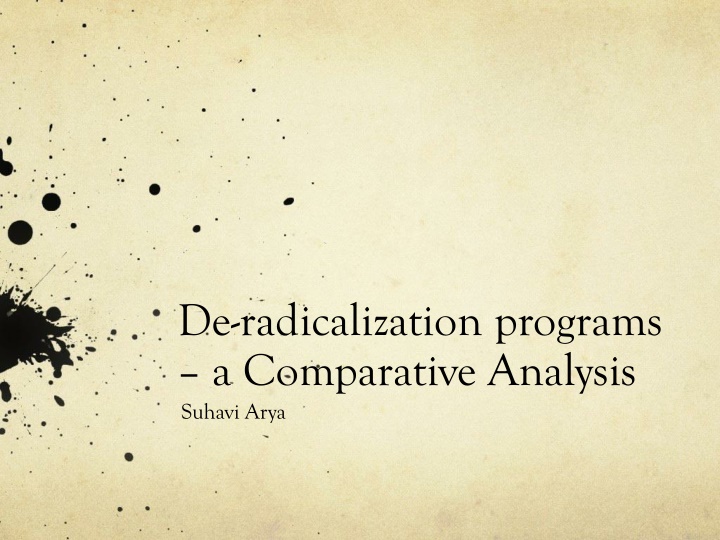 de radicalization programs a comparative analysis n.w