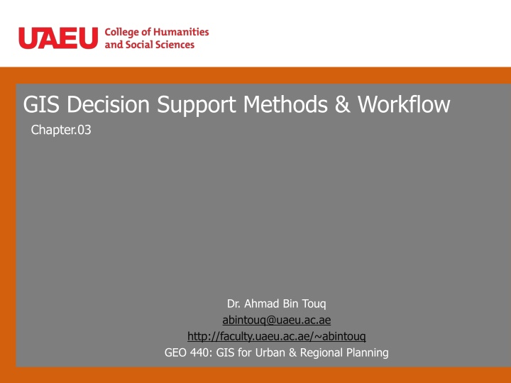 gis decision support methods workflow chapter 03 n.w