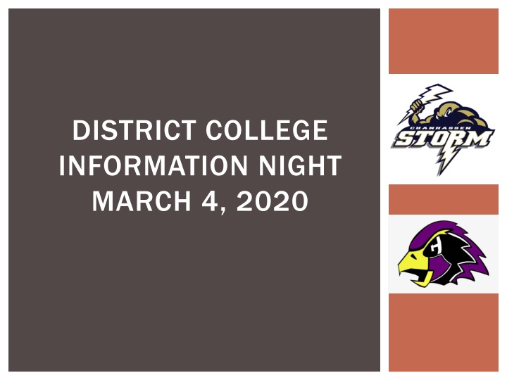 district college information night march 4 2020 n.w