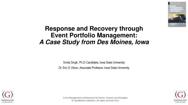 response and recovery through event portfolio n.w