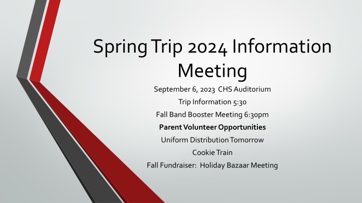 spring trip 2024 information meeting september n.w