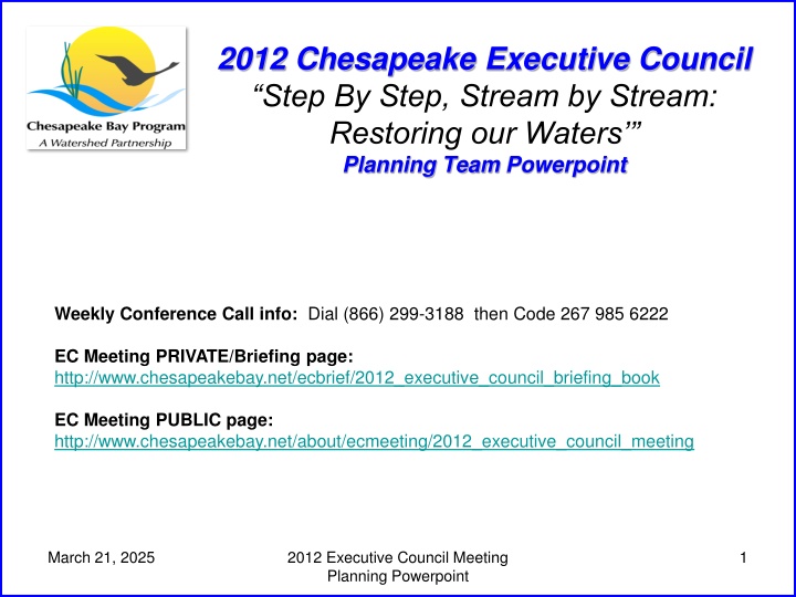 2012 chesapeake executive council step by step n.w