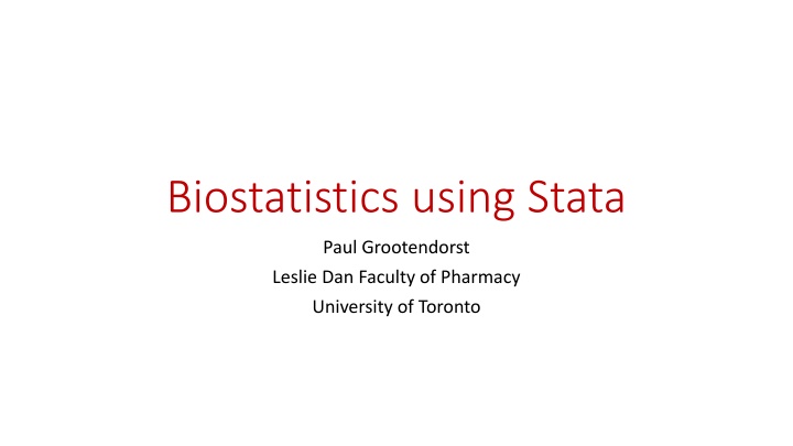 biostatistics using stata n.w