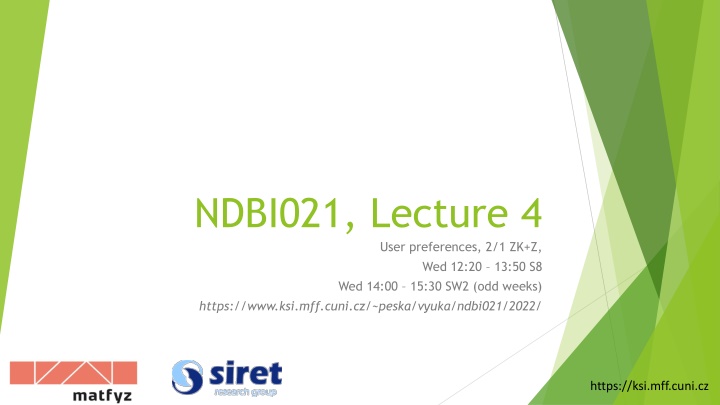 ndbi021 lecture 4 n.w