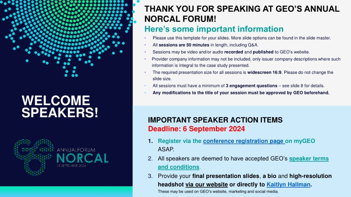 thank you for speaking at geo s annual norcal n.w