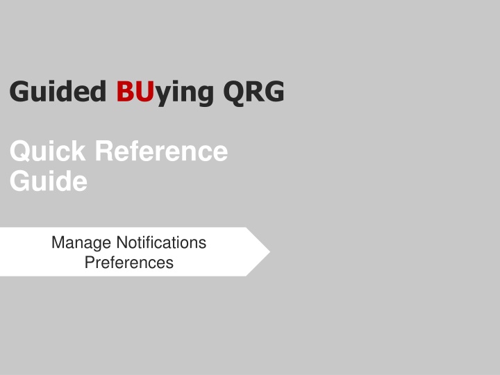 guided buying qrg n.w