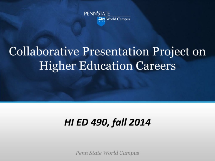 collaborative presentation project on higher n.w