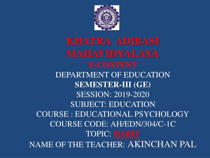 khatra adibasi mahavidyalaya e content department n.w