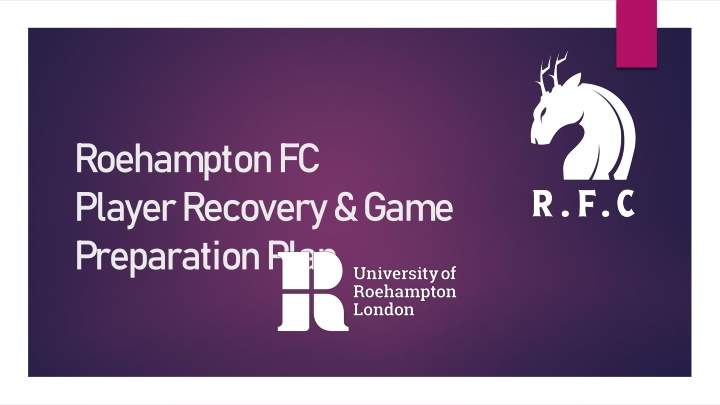 roehampton fc player recovery game preparation n.w