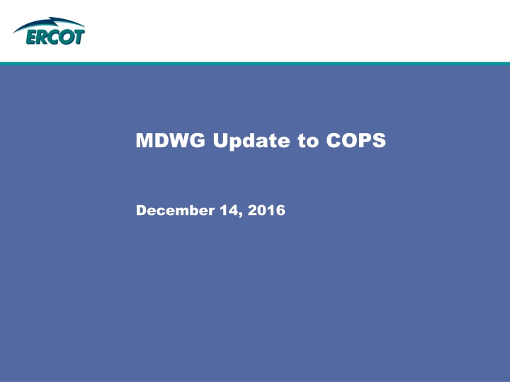 mdwg update to cops n.w