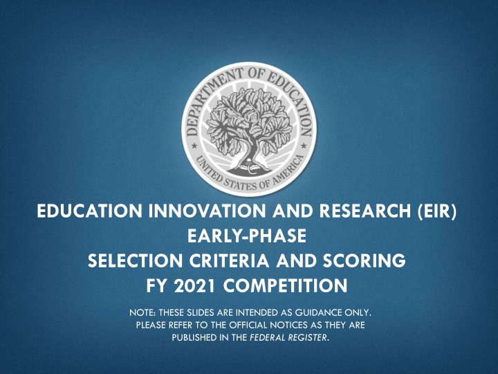 education innovation and research eir early phase n.w