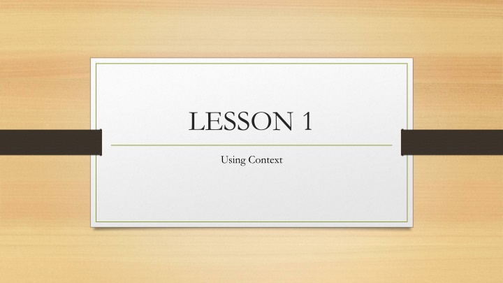 lesson 1 n.w