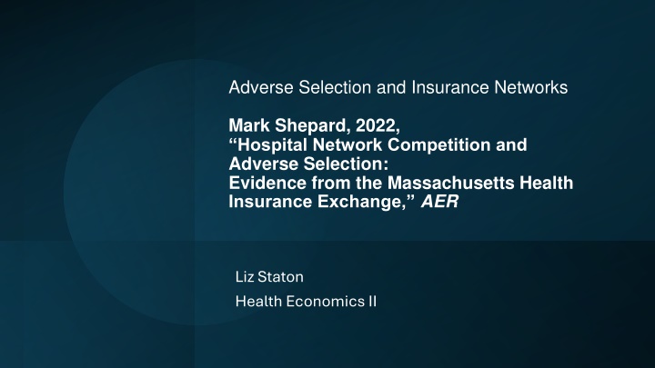 adverse selection and insurance networks n.w