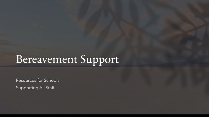 bereavement support n.w