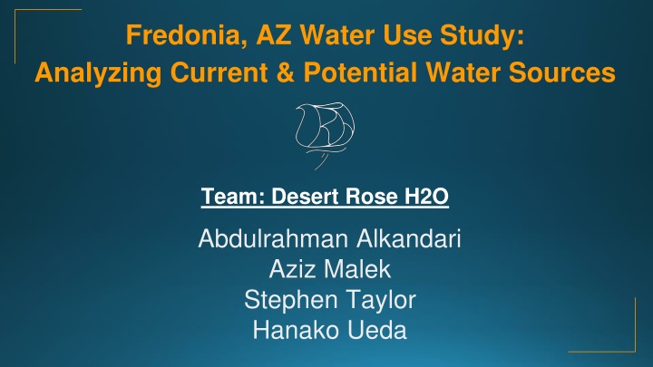 fredonia az water use study analyzing current n.w