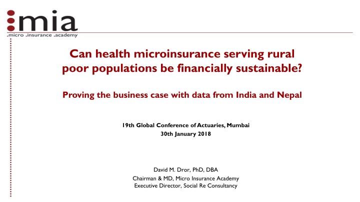 can health microinsurance serving rural poor n.w