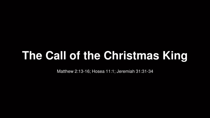 the call of the christmas king n.w