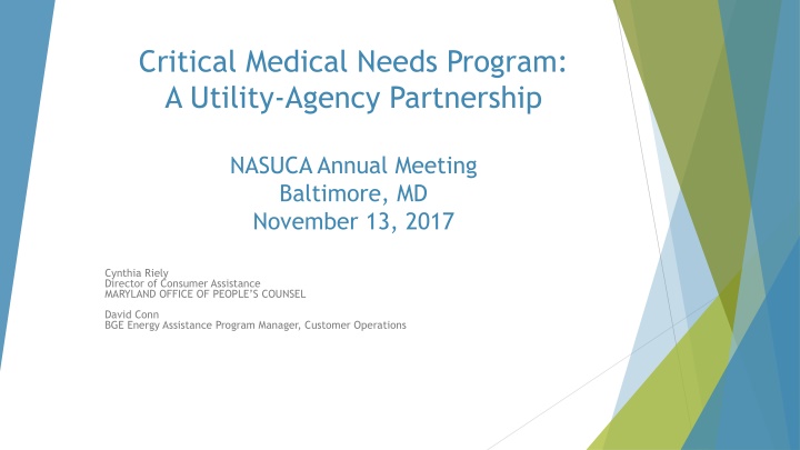 critical medical needs program a utility agency n.w