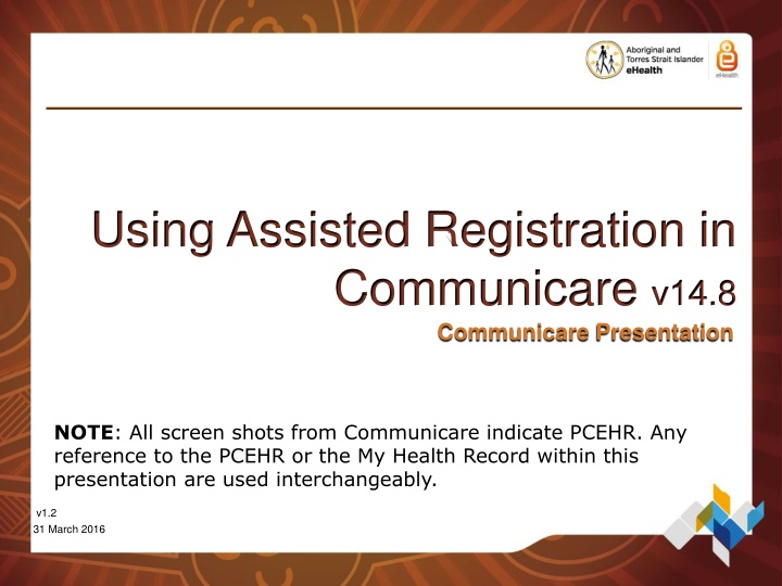 using assisted registration in communicare v14 8 n.w