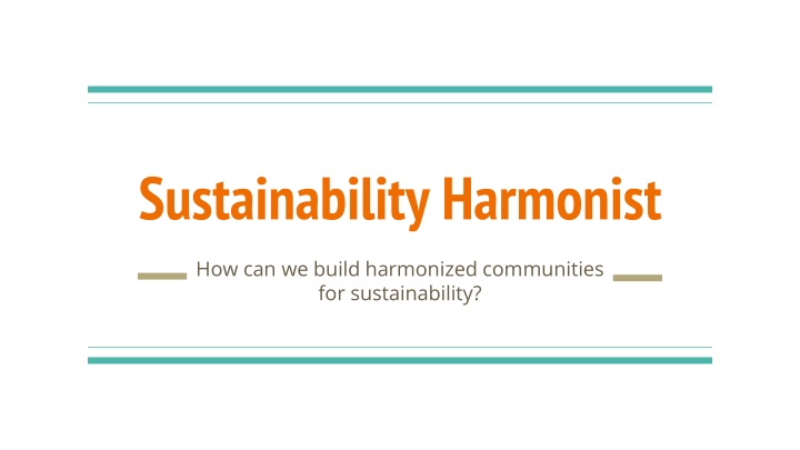 sustainability harmonist n.w