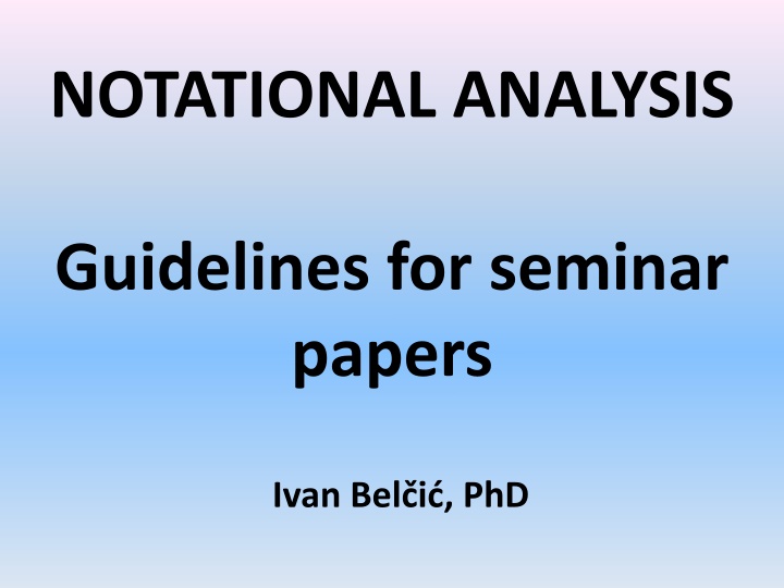 notational analysis n.w