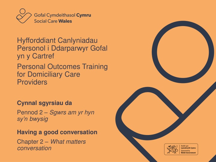 hyfforddiant canlyniadau personol i ddarparwyr n.w