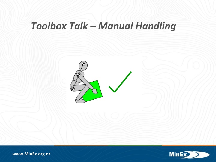 toolbox talk manual handling n.w