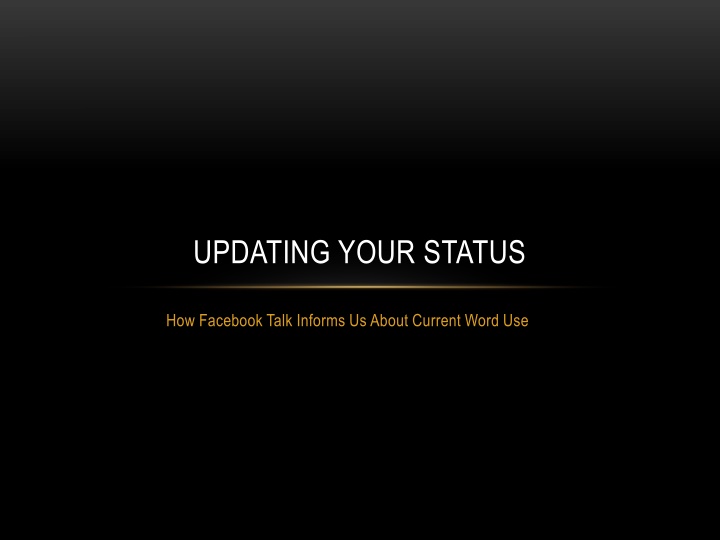 updating your status n.w