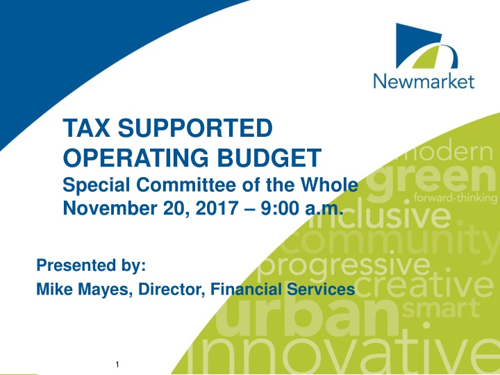 tax supported operating budget special committee n.w