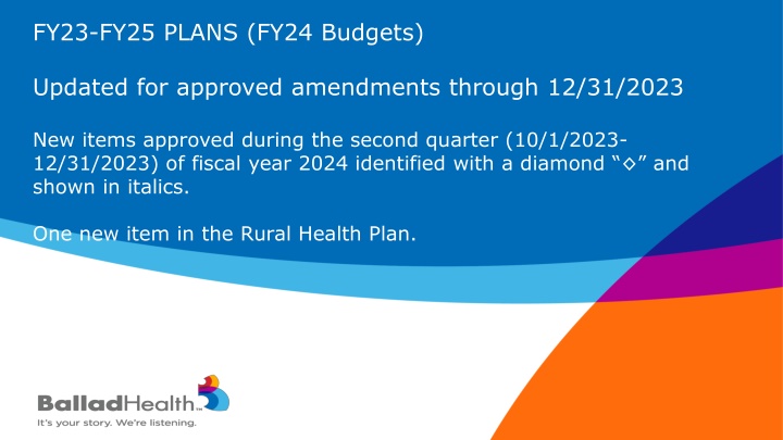 fy23 fy25 plans fy24 budgets n.w