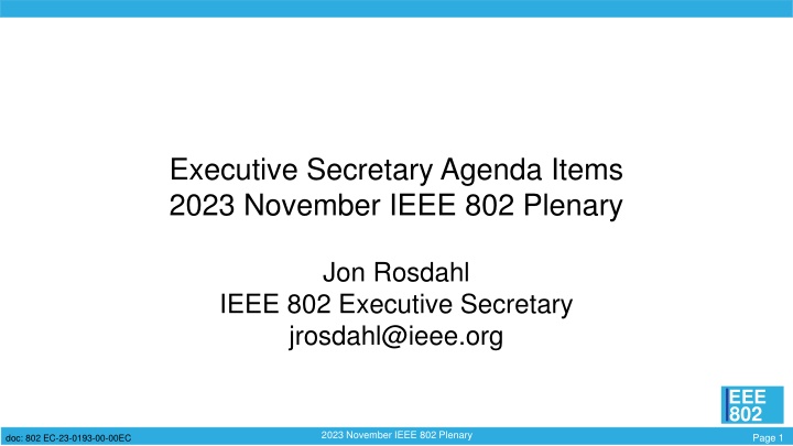 executive secretary agenda items 2023 november n.w