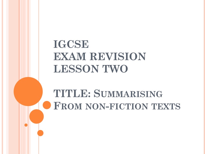 igcse exam revision lesson two n.w