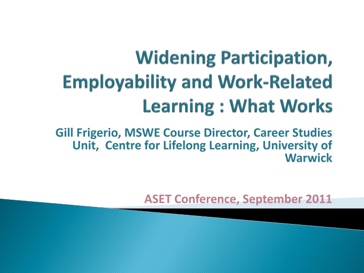 gill frigerio mswe course director career studies n.w