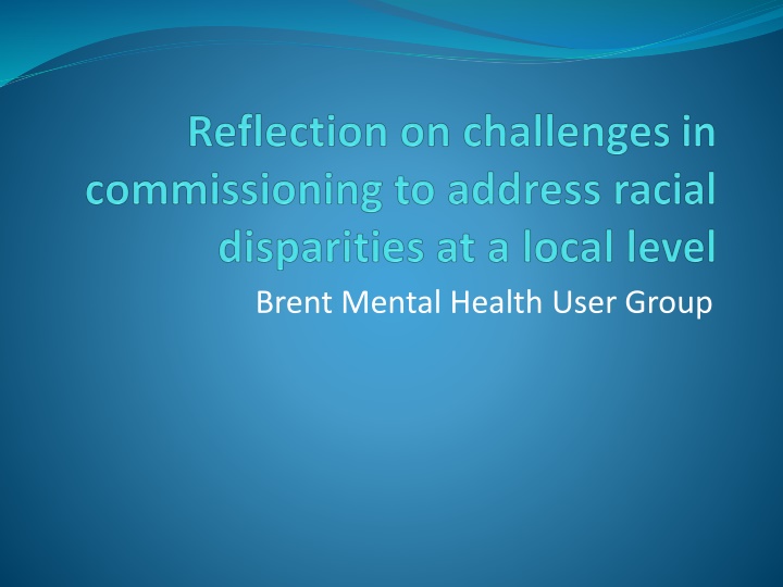 brent mental health user group n.w