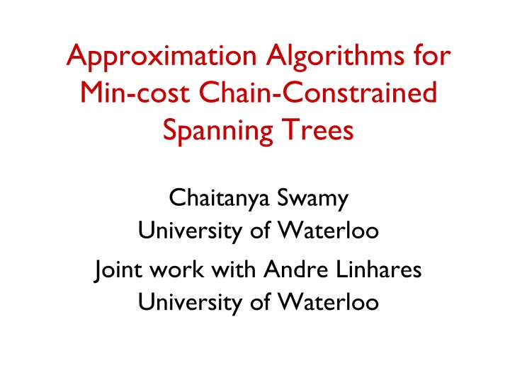 approximation algorithms for min cost chain n.w