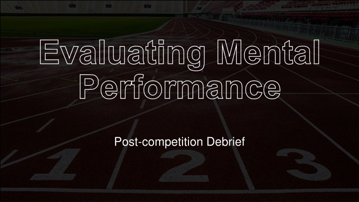 evaluating mental performance n.w