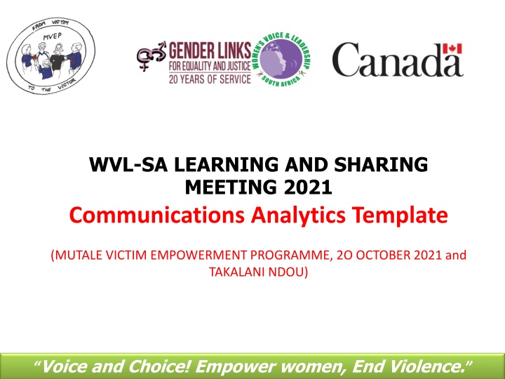 wvl sa learning and sharing meeting 2021 n.w