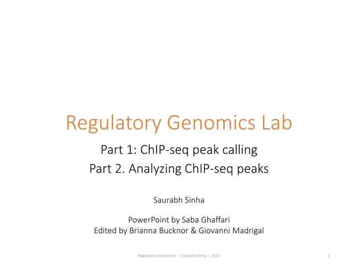 regulatory genomics lab n.w