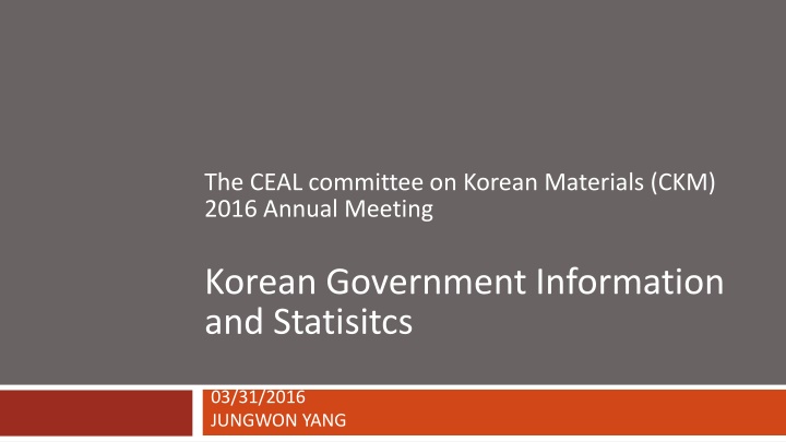 the ceal committee on korean materials ckm 2016 n.w