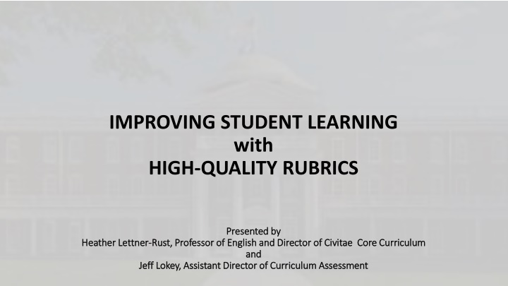 improving student learning with high quality n.w
