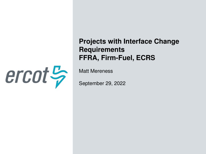 projects with interface change requirements ffra n.w