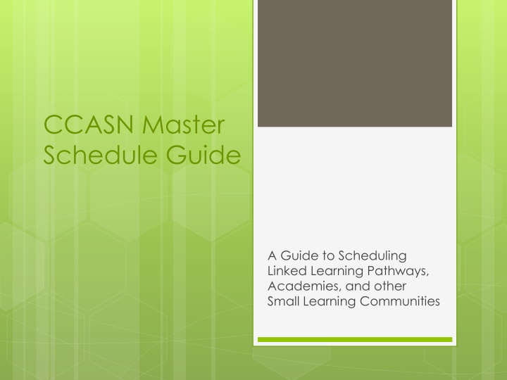 ccasn master schedule guide n.w