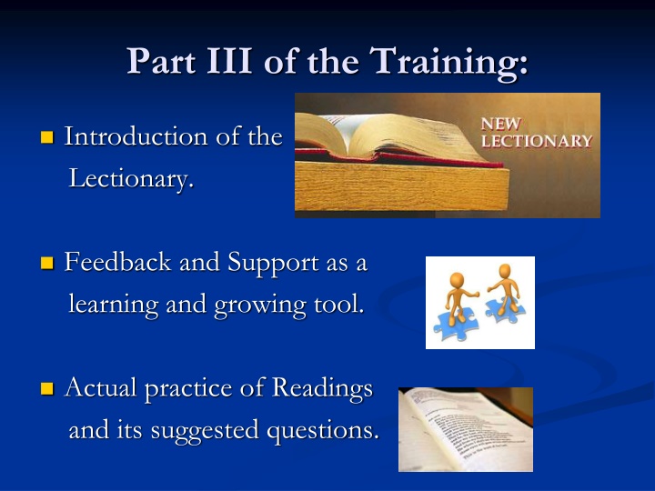 part iii of the training n.w
