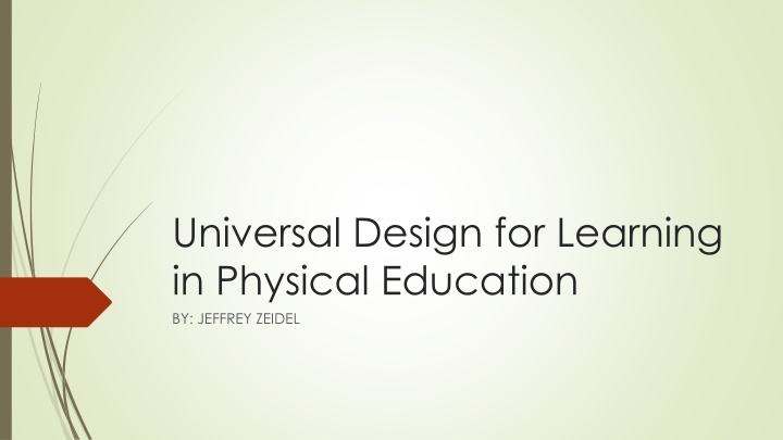 universal design for learning in physical n.w