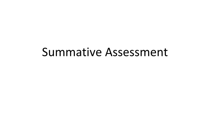 summative assessment n.w