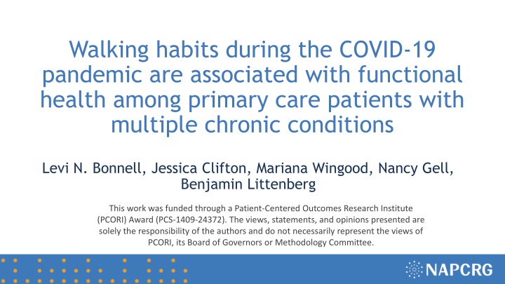 walking habits during the covid 19 pandemic n.w
