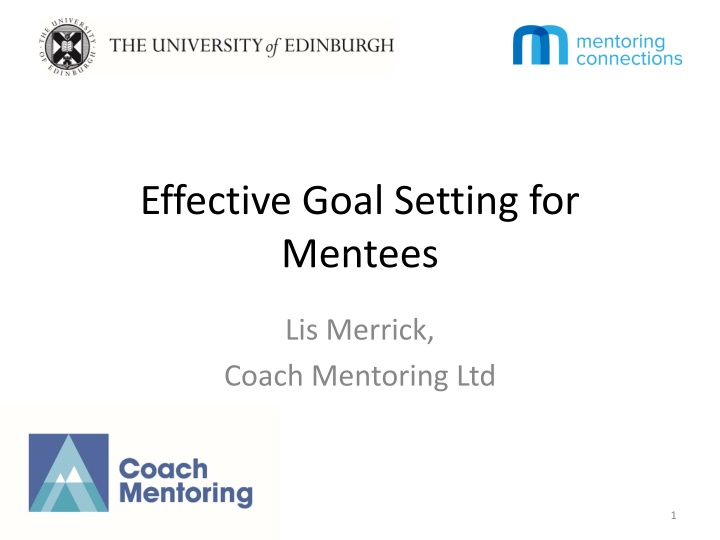 effective goal setting for mentees n.w