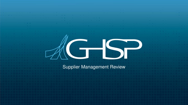 supplier management review n.w