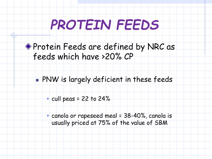 protein feeds n.w