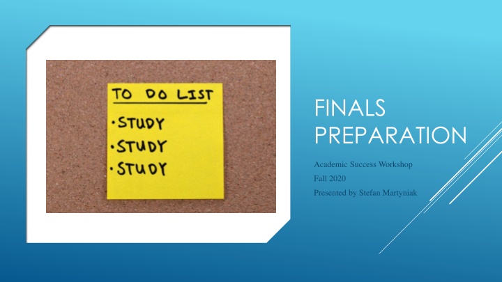 finals preparation n.w